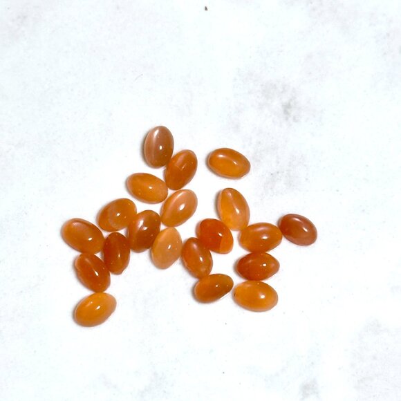 2/$20, Small Glass Bottle Pendant w/ Tiny Genuine Peachy Moonstone Cabochons - Picture 4 of 7